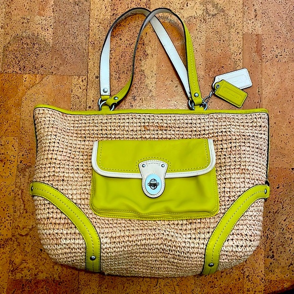 Coach Straw Pocket purse - Picture 1 of 16